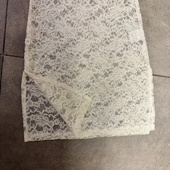 That’s So Fetch Claudia White Lace Mini Dress Slits Festival Round Neck XXS 0 - Picture 6 of 10